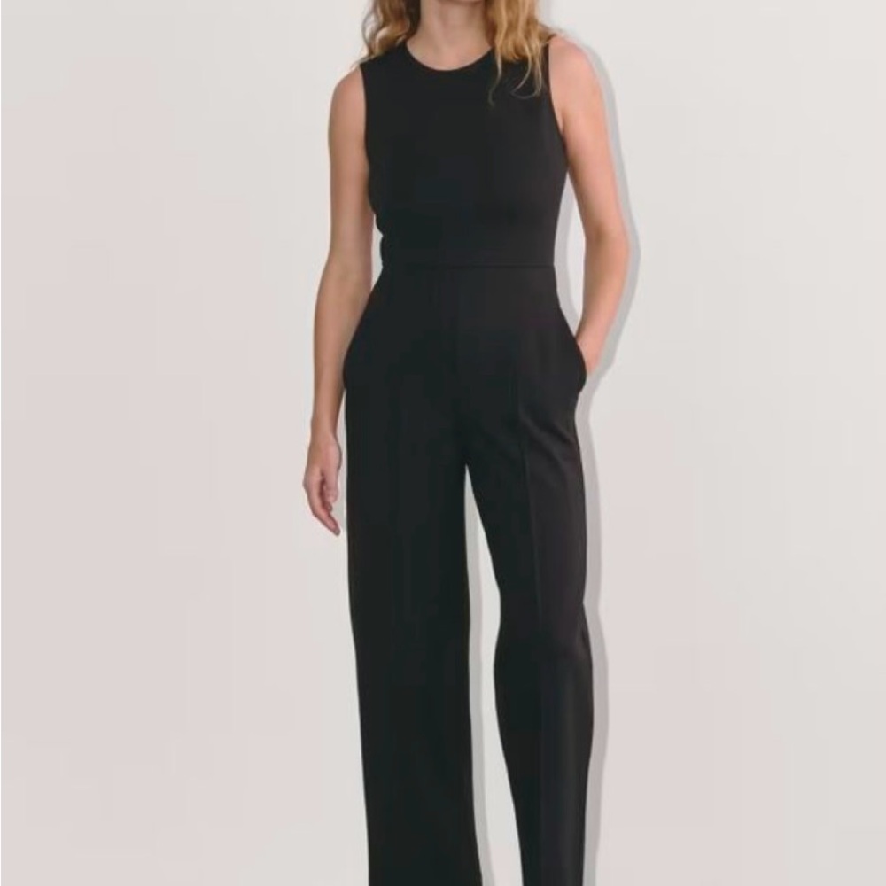 Everlane Classic Black Sleeveless Jumpsuit